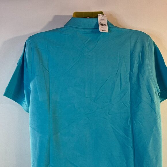 Brooks Brothers Men's Slim Fit Aqua Mesh Pique Cotton Short Sleeve Polo Shirt - Picture 4 of 8